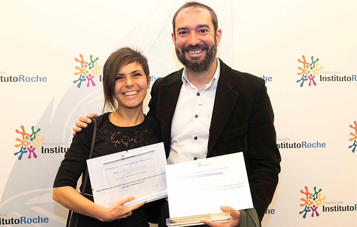 María Valerio, Primer Premio Prensa escrita y online y José Luis de la Serna (Miembro del Jurado)